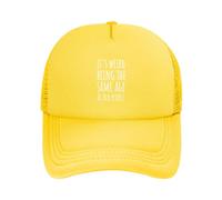 DPgUfPV It's Weird Being The Same Age As Old People Trucker Hat Women Mesh Baseball Cap Sun Hat Cowboy Cappello Uomo Papà Cappello Nero, Giallo, Taglia unica