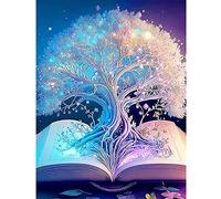 DPHERO 5D Tree Diamond Painting Kits for Adults, Tree of Life Diamond Art Kits for Kids Beginners,Round Full Drill Diamond Art Painting,DIY Paint with Diamonds Fantasy Gem Painting Art 12x16 inch