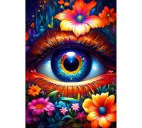 DPHERO Eye Diamond Painting Kits for Beginners Adults,5D DIY Flowers Diamond Art Kits,Round Full Drill Fantasy Diamond Painting Art,DIY Painting by Numbers Diamond Art Painting 12x16 inch