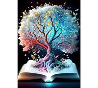 DPHERO Tree of Life Diamond Painting Kits for Adults,5D Dreamland Diamond Art Kits for Beginners,Round Full Drill Diamond Painting Art,DIY Paint with Diamonds Flowers Gem Painting Art 12x16 inch