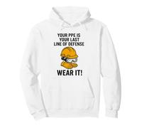 DPI è L'Ultima Linea di Difesa | Campagna di sensibilizzazione sulla Sicurezza Felpa con Cappuccio