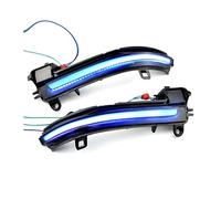 DPIPUBZSZ 2pcs Dinamico Indicatore di Direzione Luce Che Scorre Acqua Lampeggiante for 1 2 3 4 Serie X1 F20 F21 F22 F30 F31 F34 F32 E84 I3(Blue Yellow)
