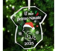 DPKOW 2025 Il Mio Primo Natale Pallina Regalo per Neonato Primo Natale Albero Decorazioni Addobbi Palla Neonato Bebè Pallina di Vetro, con Scatola