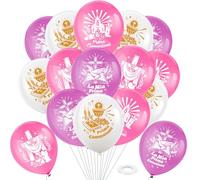 DPKOW 28pcs Prima Comunione Palloncini Rosa per Ragazza, Decorazioni e Addobbi, La Mia Santa Cresima Palloncini in Lattice