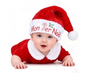 DPKOW Bebe Cadeau Mon Premier Noël Bonnet Bébé Chapeau Noël Costume Deguisement pour Bebe Naissance Souvenir Photobooth Accessoires