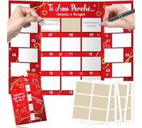 DPKOW Coppie Calendario Avvento Gratta e Vinci Personalizzato, Ti Amo Perché Sorprese Gratta e Vinci Calendari dell'Avvento per Coppie Lui Lei Famiglia Amici Romantica