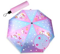 DPKOW Ombrello Unicorno, Ombrello per Bambini che Cambia Colore, Ombrello Pieghevole, Ombrellos per Bambini per Zaini Scolastici, Regali per la Scuola per Ragazze, 98 cm