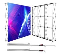 DPLWJPP Espositore Portatile Pop-Up Supporto Portatile per Sfondo Pieghevole Stand Fieristico Pieghevole Fiera Espositore Pop-Up Diritto con Borsa di Trasporto for Fiere 300X305cm