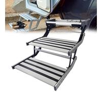 DPLWJPP Gradino a Due Gradini per Camper con Luce a LED Gradini in Alluminio A Doppio Gradino per Rimorchio per Camper Camper Camper Roulotte da Viaggio Manualtype