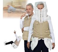 DPLXFPP Smart Anti-Fall Clothing for The Elderly, Smart Airbag Vest, Automatic Fall Detection Airbag Vest for Elderly, with 320°all-Inclusive Protection, Inflatable Hip & Back Safety Vest L-MaleKhaki