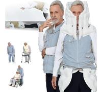 DPLXFPP Smart Anti-Fall Clothing for The Elderly, Smart Airbag Vest, Automatic Fall Detection Airbag Vest for Elderly, with 320°all-Inclusive Protection, Inflatable Hip & Back Safety Vest 3XL-Menblue