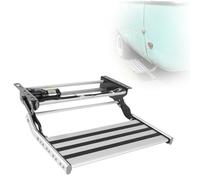 DPLXQPP Gradino Rettrattile Manuale/Elettrico per Camper con LED,Singolo/Doppio Scalino Antiscivolo in Lega Alluminio da 200kg per Roulotte E Camion Electric-Single