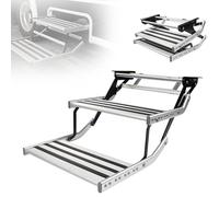 DPLXQPP Scalino a 2 Livelli per Camper 55cm,Gradino Pieghevole Retrattile Manuale O Elettrico con Luce LED,Compatibile con Roulotte,Furgoni Manual