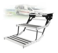 DPLXQPP Scalino Elettrico per Camper con Luce Integrata,Estensione E Ritiro con Apertura Porta(Stile Elettrico),Ideale per Accesso Sicuro Notturno Electric-Double