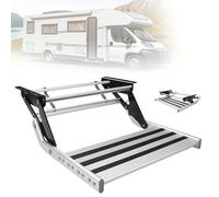 DPLXQPP Scalino Elettrico per Camper con Luce Integrata,Estensione E Ritiro con Apertura Porta(Stile Elettrico),Ideale per Accesso Sicuro Notturno Manual-Single