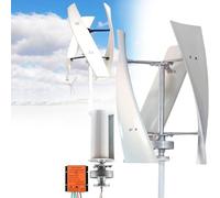 DPLXQPP Turbina Eolica,Turbina Eolica Verticale Domestica Trifase 3 Pale con Controller,Generatore Eolico Silenzioso Ad Alta Efficienza,12V-8000W