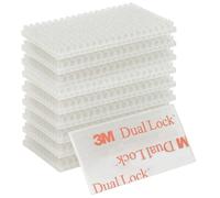 Dpm tapes Dual Lock SJ3560, 10 rettangolo adesivi fissaggio Auto, Dashcam, Go Pro, Supporto Pagamento Pedaggio, dimensioni 25 mm x 50 mm, chiusura a pressione, Trasparente, prodotto altamente adesivo
