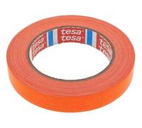 Dpm tapes - tesa 4671 Nastro Telato Gaffer Fluorescente, Scrivibile, Strappabile a Mano e Rimovibile, per Cavi, Palco e Allestimenti - Arancione Fluo, 19 mm x 25 m