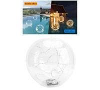 Dpofirs 2 Pezzi Luci Solari in Piscina Mobile, Luci Galleggianti, Palline Luminose a LED Gonfiabili da 13,78 Pollici, Palla da Piscina Illuminata, per Arredamento Notturno per Feste di (Colorful)