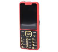 Dpofirs 2G Senior Cell Telephone, Big Key Phone con Annuncio di Chiamata Vocale, Batteria da 2500 MAh, Torcia, Mobile di Base per Anziani, Bambini (rosso)