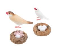 Dpofirs 4 Pezzi Ciclo di Vita degli Uccelli Figure, Set Educativo in PVC | Modelli realistici del ciclo di crescita degli animali, con progettazione dettagliata per l\'apprendimento dei bambini,