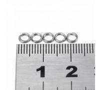 Dpofirs 50 Pezzi Doppio Cerchio Anelli Aperti, Connettore per Esca in | Connettore ad diviso a scatto da pesca per esche, leader, attrezzatura, resistente alla corrosione, diametro interno 3 mm