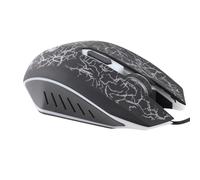 Dpofirs A70 Professional Wired Gaming Mouse Universale Ottico USB Gaming Mouse con Luce LED Respirante Colorata Ergonomico 6 Tasti Mouse DPI 800 2000 Regolabile, Mouse PC (Nero)