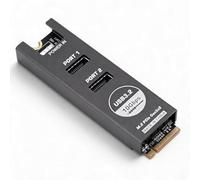 Dpofirs Adattatore da M.2 NVMe a Tipo E, Doppia Scheda di Espansione USB 3.2 da 10 Gbps Sul Pannello Frontale, Convertitore da NVMe M Key a Tipo E, Alloggiamento in Lega di Alluminio,