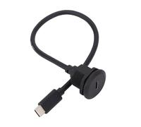 Dpofirs Adattatore per Montaggio a Incasso Maschio-femmina Cavo di Prolunga Filettato Sicuro per Montaggio a Pannello per Ambienti Automobilistici e Domestici