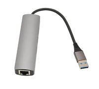Dpofirs Adattatore USB a Ethernet 3 Porte USB 3.0 Gigabit 1 Gbps Trasmissione Alluminio Portatile per PC Laptop, Plug And Play