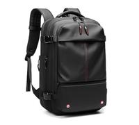 Dpofirs Backpack da Viaggio per Vuoto Vuoto, Zaino Vacpack Espandibile 60L, con Blocco, Adattamento da 17 Pollici, Borsa per Compressione, per attività di Volo (BLACK)