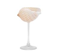 Dpofirs Bicchiere da Vino con Conchiglia, Calice da Cocktail con Conchiglia, Opera d'arte Unica Ed Elegante Fatta a Mano per la Festa di Anniversario di Matrimonio, con Design Romantico Ispirato Al