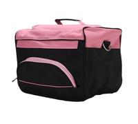 Dpofirs Borsa per Cosmetici Borsa a Tracolla per Parrucchiere con Doppia Cerniera, capacità di Peso di 11 Libbre, per Strumento di Trucco per Salone di Bellezza (Nero Rosa)