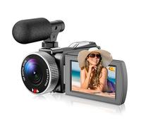 Dpofirs Camera Digitale 4K, Videocamera per Videocamera per Lenti HD da 48 MP F2.0 con Lampada di Riempimento TIR da 3 W, Schermata a Rotazione Multi -angolo, Registratore di Viaggio