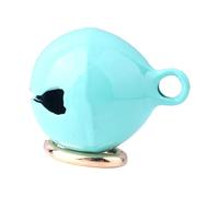 Dpofirs Campanello per Collare per Animali Domestici, Pendente Rotondo Monopezzo in Ferro Robusto per Cani e Gatti, Suono Nitido per attività All'aperto (Lago Blu)