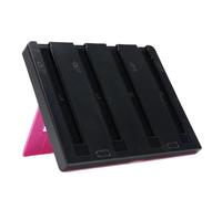 Dpofirs Caricatore del Controller del Gioco Adatta per il Diodo Emettimo di Luce Organica 4 in 1 Dock di Ricarica Portatile di Tipo C -8 Slot Card, in Particolare Progettato con (Rosa)