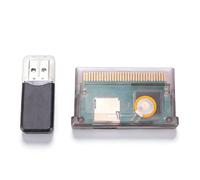Dpofirs Cartuccia di Gioco per SP/IDS/GBA/GBMSP, Scheda Cartuccia Flash con Lettore di Schede (viola trasparente)