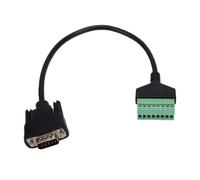 Dpofirs Cavo Adattatore DB9 Maschio a Morsetti a Vite 8 Pin, Cavo di Prolunga per Host Computer e Dispositivo di Visualizzazione (male Connector)