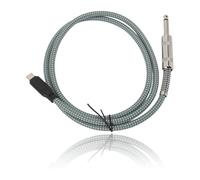 Dpofirs Cavo di Registrazione da Chitarra a USB C, Cavo Audio Cavo per Microfono Plug and Play Cavo Stereo da USB C a Jack Aux da 6,35 Mm 1/4 di Pollice per Mixer (2 m / 6,6 piedi)