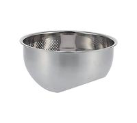 Dpofirs Cestello di Scarico in Acciaio Inossidabile, Scolapasta con Setaccio per Riso con Lati Inclinati Fondo Piatto per Lavare Verdure Frutta Pasta (304-grande (seconda generazione)-26.0CM)