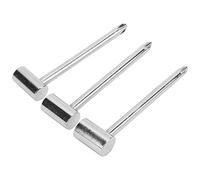 Dpofirs Chiave per Asta per Chitarra, 3 Pezzi 6,35 Mm 7 Mm 8 Chiave Esagonale per Asta Design a Forma di Tubo Chiavi Esagonali Regolabili Integrate con Cacciavite Terminale, per Riparazione (Argento