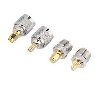 Dpofirs Connettore Adattatore Coassiale RF, 4 Pezzi SMA a UHF PL259 SO239 Kit Adattatore Coassiale RF Maschio Femmina con Corpo Dritto da 50 Ohm per Radioamatori Radio CB Cavo SDR