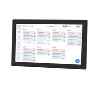 Dpofirs Display del Calendario Touch Screen Full HD Intelligente Montato a Parete per la Pianificazione Familiare e la Pianificazione dei Pasti per L'arredamento Moderno della Casa (BLACK)