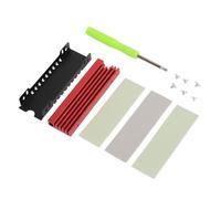 Dpofirs Dissipatore di Calore SSD M.2 NVME 2280, Raffreddamento su Doppio Lato, Facile da Installare, Pregevole Fattura, per PC, per, perSlim (Rosso)