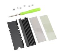Dpofirs Dissipatore di Calore SSD M.2 NVME 2280, Raffreddamento su Doppio Lato, Facile da Installare, Pregevole Fattura, per PC, per, perSlim (Black)