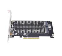 Dpofirs Dual NVMe PCIe Adapter, X4 Speed Support for 2 SSDs