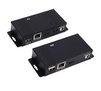 Dpofirs Extender KVM HDMI, Kit Trasmettitore e Ricevitore Video 1080P 60Hz, Portata 196 Piedi/60 M (black)