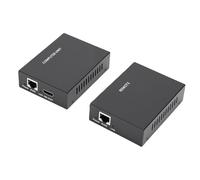 Dpofirs Extender over Ethernet KVM 4K HDMI, Esteso Fino a 120 M/394 Piedi, per PC, Set Top Box, Supporta Tastiera e Mouse (Spina europea)