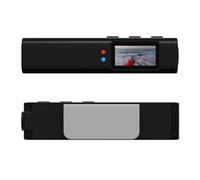Dpofirs Fotocamera per Corpi Piccoli HD 2.7K, Camma del Corpo da Azione Indossabile con Batteria da 250 MAh, Fotocamera FPV di Registrazione Video per Record di Lavoro, Protezione (BLACK)