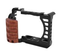 Dpofirs Gabbia PER Fotocamera Completa, Base a Rilascio Rapido Ergonomico a Montaggio a Fredda CAGE PIG PER ZV E1 (BLACK)